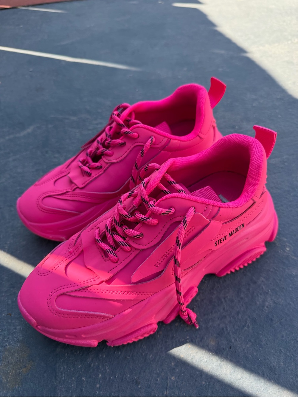 Steve Madden Neon Hot Pink Chunky Sneakers